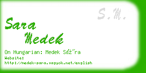 sara medek business card